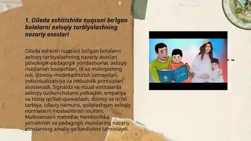 Maktabgacha yoshdagi eshitishida nuqsoni bo‘lgan bolalarni oilada ahloqiy tarbiyalash 3