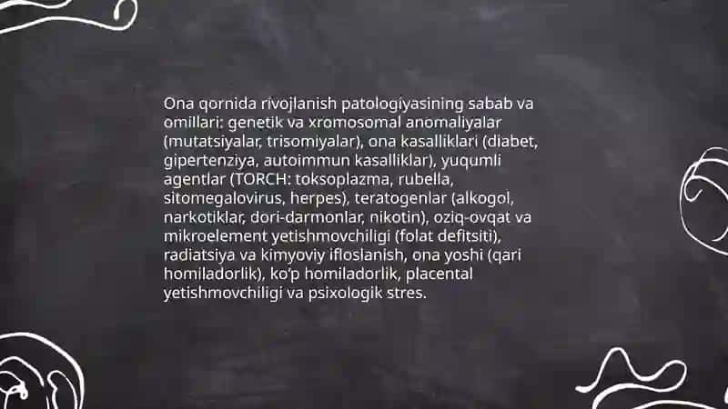 Ona qornida rivojlanish patologiyasi 3