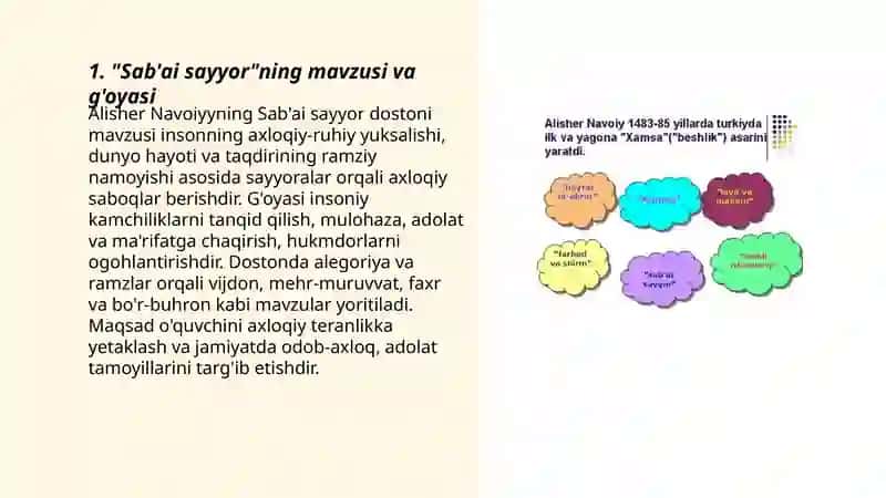Alisher Navoiyning "Sab'ai Sayyor" dostoni 3