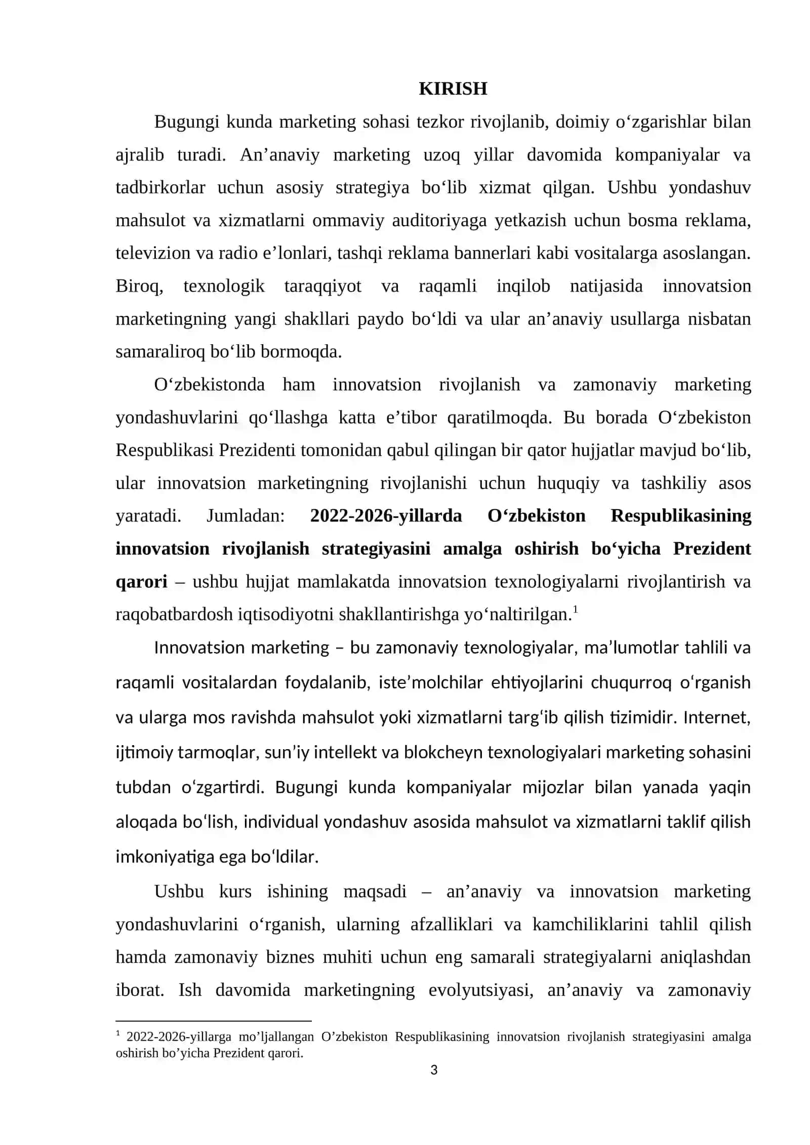 Innovatsion marketing: An'naviy va zamonaviy yondashuvlar 3