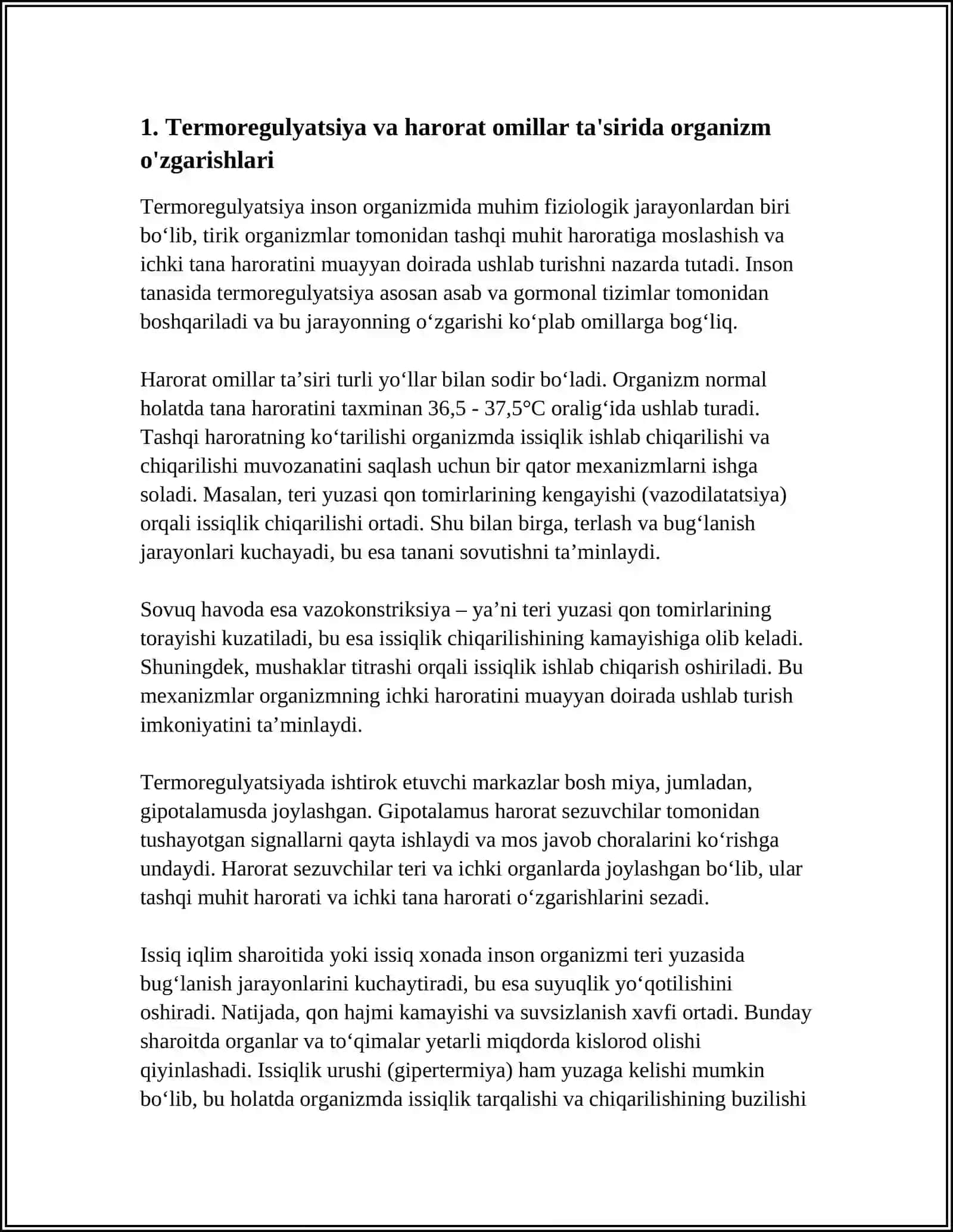 TABIIY VA SUNʼIY OMILLAR TAʼSIRIDA INSON ORGANIZMIDA SODIR BOʻLADIGAN FIZIOLOGIK OʻZGARISHLARI 3