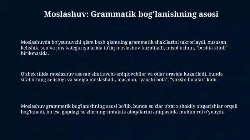 Moslashuv va bitishuv 3