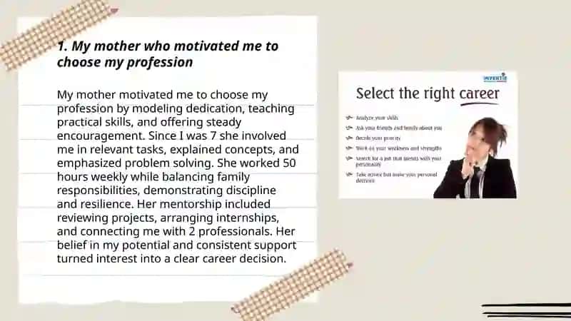 My Mother Who Motivated Me to Choose My Profession 3