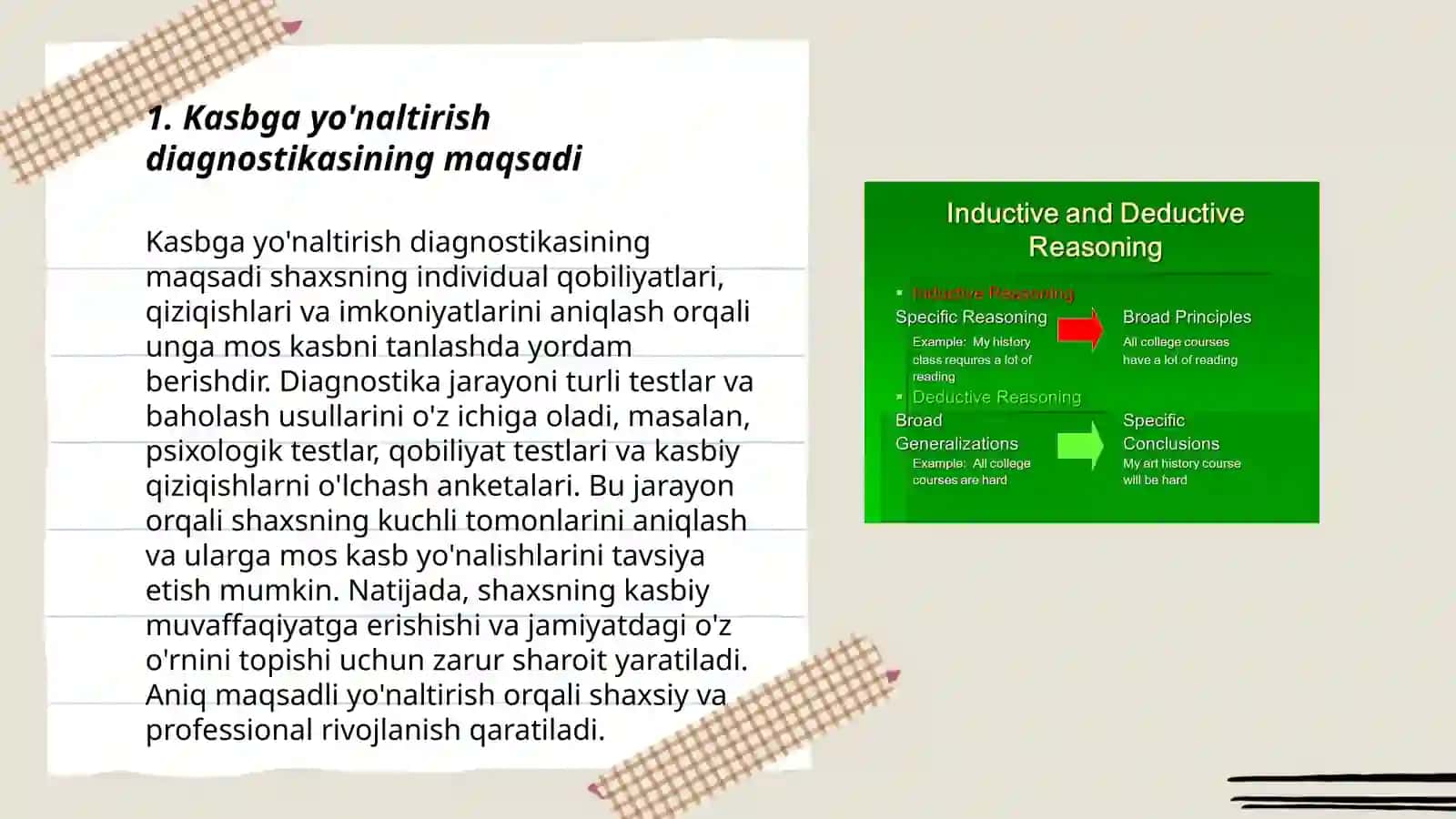 Kasbga yo'naltirish diagnostik metodikasi 3