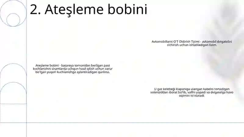 Avtomobillarni O'T Oldirish Tizimi 3