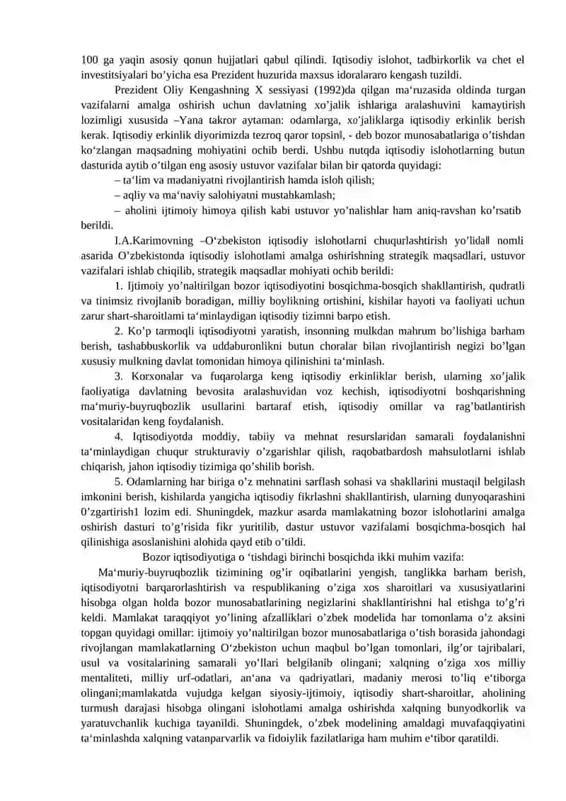 O`zbekistonda mibozor munosabatlarining rivojlanishi 3