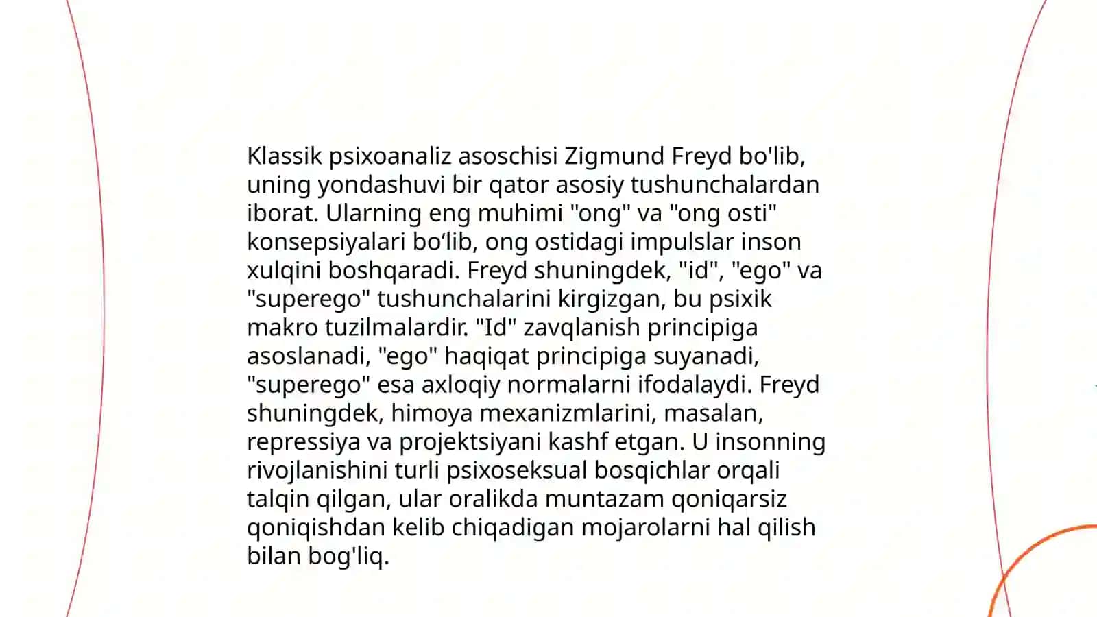 Klassik psixoanaliz va uning modifikatsiyalari 3