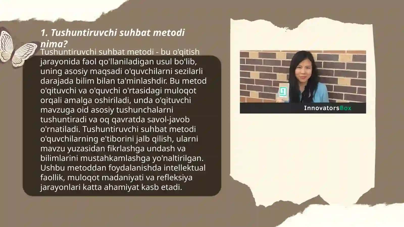 Pedagogik korrektsiyani individual tarizda tashil etish:"Tushuntiruvchi suhbat metodikasi" 3