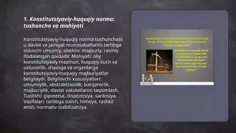 Konstitutsiyaviy-huquqiy normalarning tuzilishi va turlari 3