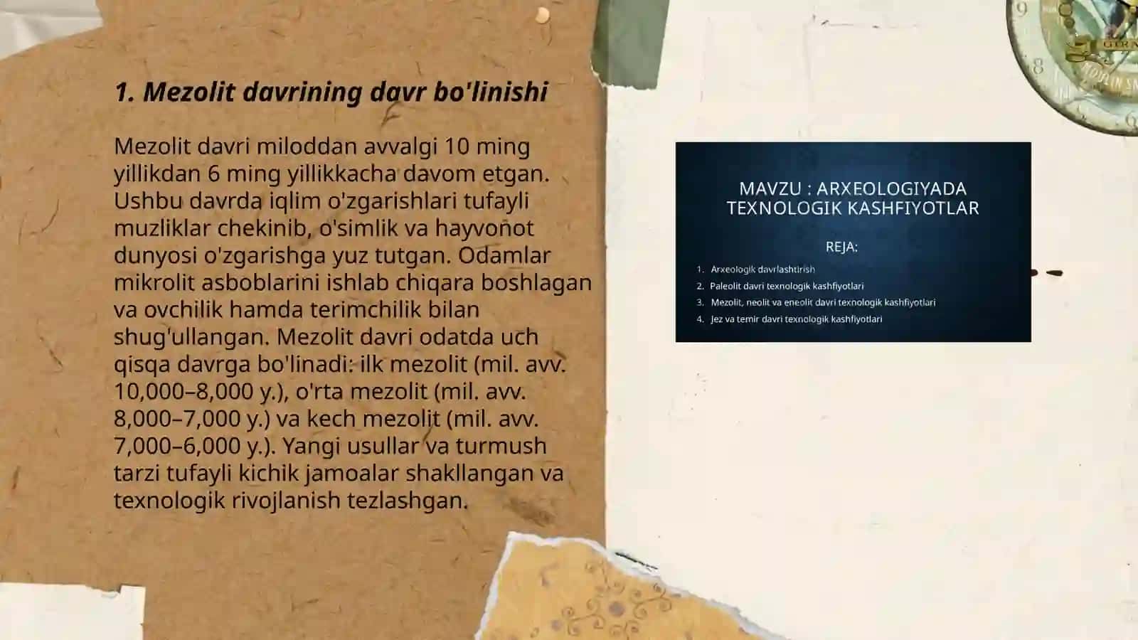 Oʻrta Osiyoda Mezolit davri 3