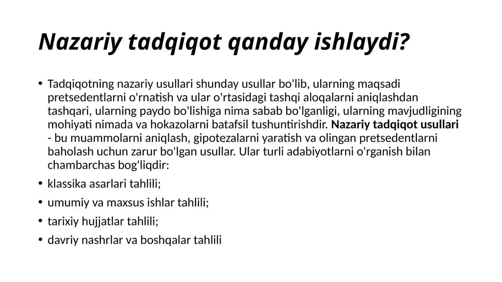 Nazariy tadqiqot usullari, ularning xususiyatlari 3