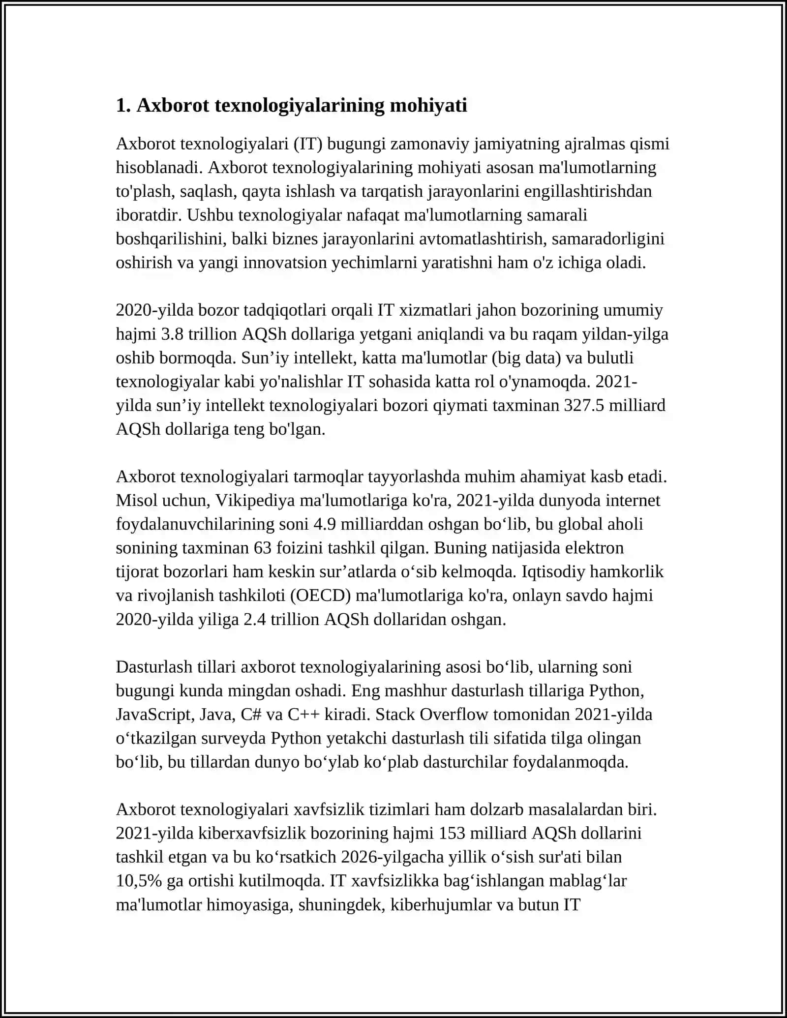 AXBOROT TEXNOLOGIYASINING INTEGRATSIYASI 3