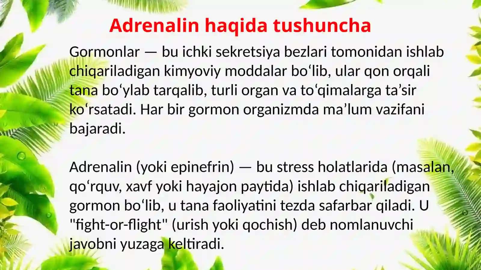 Adrenalin va noradrenalinning farqlari 3