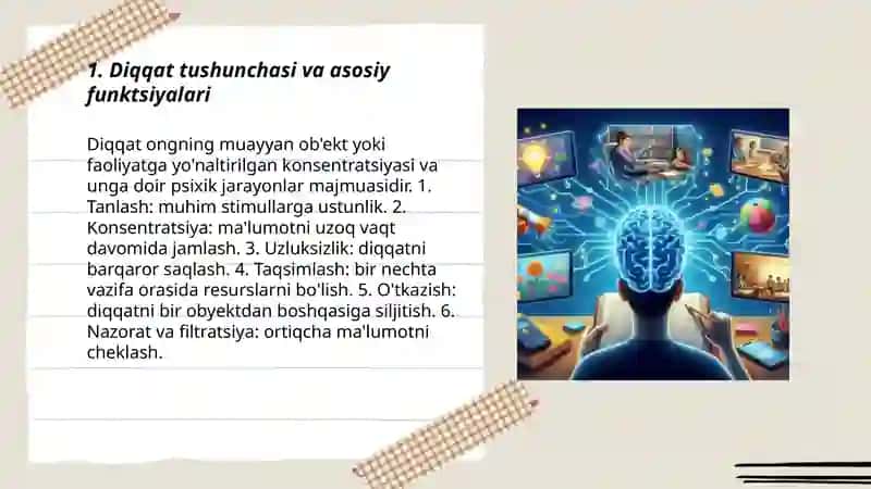 Diqqat turlari va uning xususiyatlari 3