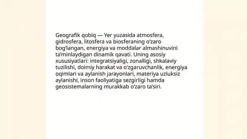 Geografik qobiq va uning tuzilishi 3