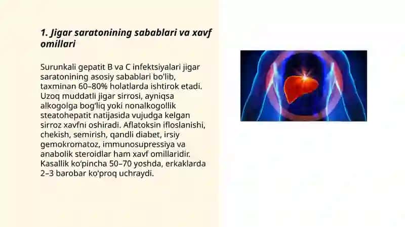 Jigar saratonining sabablari va xavf omillari 3