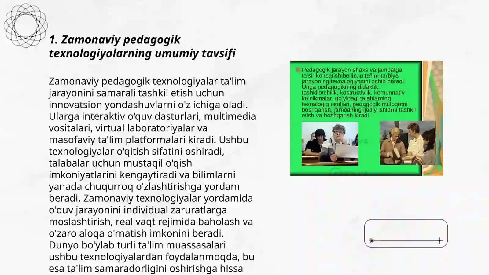 Zamonaviy pedagogik texnologiyalar tasnifini tuzish 3