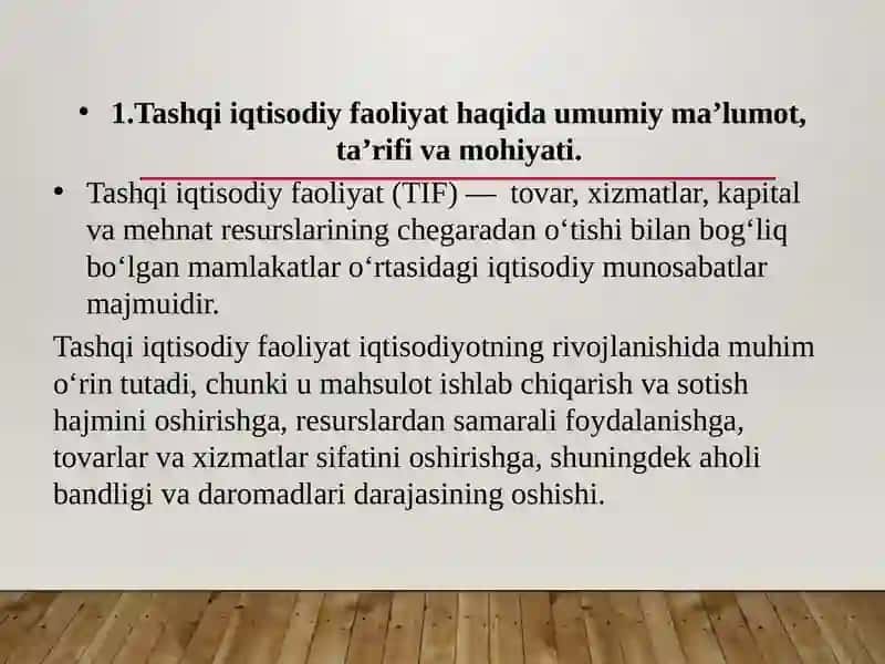 Tashqi bozorda faoliyat sohasini tanlash 3