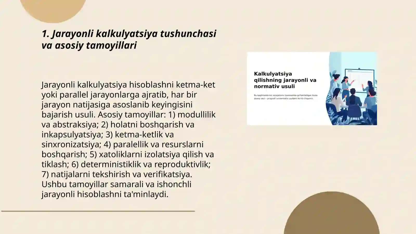 Jarayonli kalkulyatsiya qilish usulida hisoblash 3