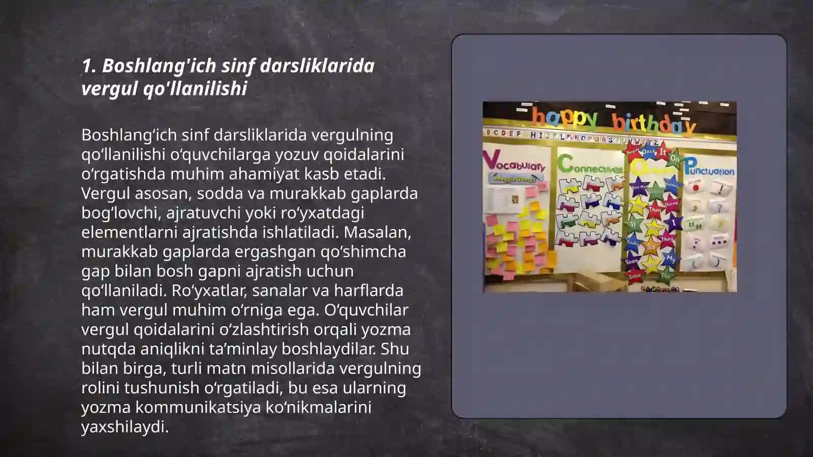 Boshlang'ich sinf darsliklarida vergul qo'llanilishi 3