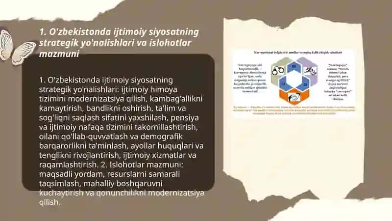 O'zbekistonda ijtimoiy sohada amalga oshirilayotgan o'zgarishlar mazmun mohiyati 3