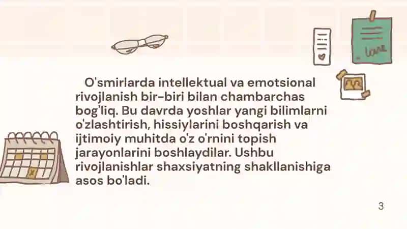 O'smirlarda intellektual va emotsional xususiyatlarning rivojlanishi 3