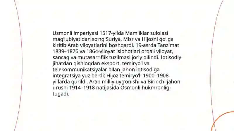Arab viloyatlarida Usmonli imperiyasi 3