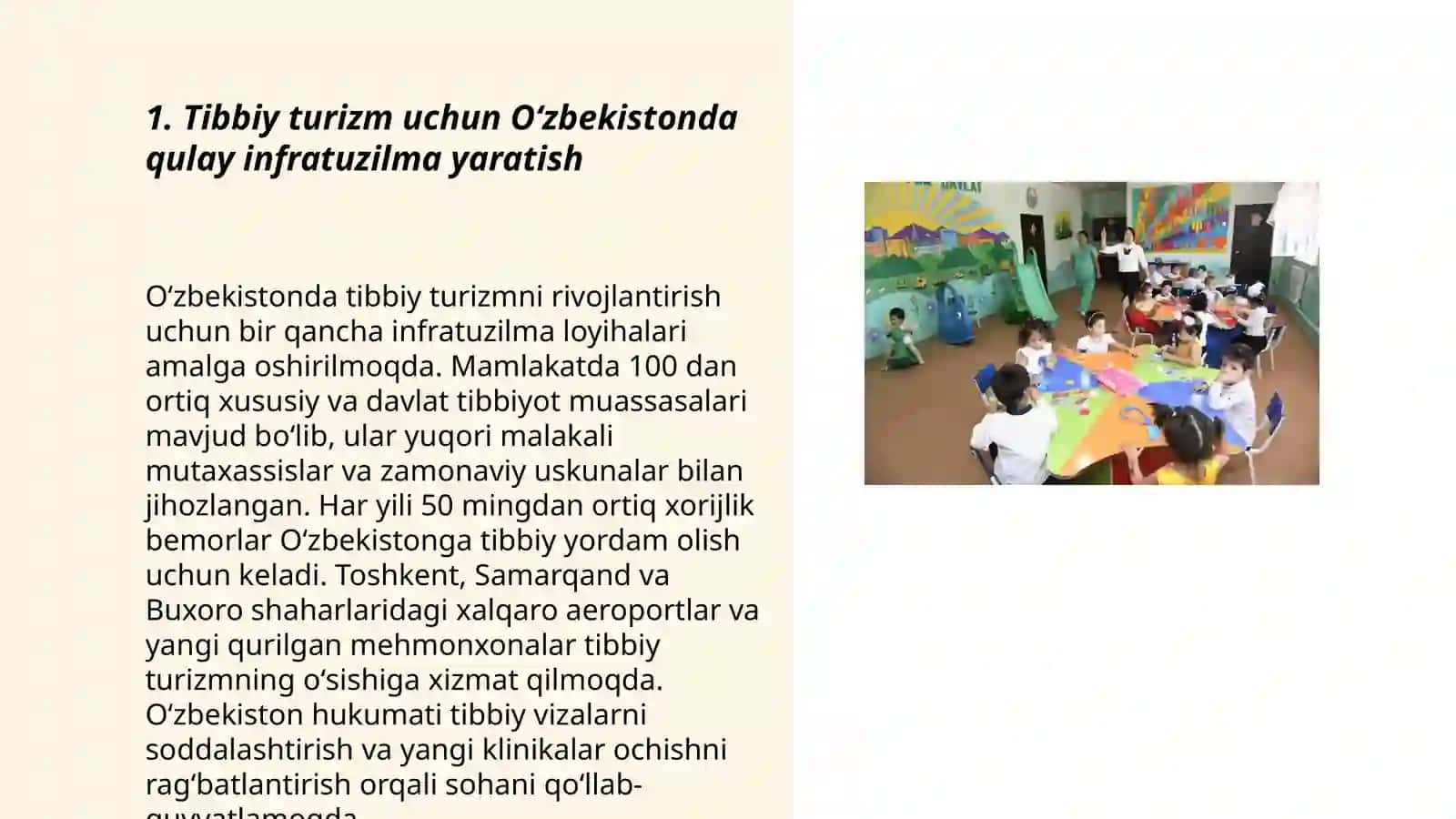 O'zbekistonda tibbiy turizmni rivojlantirish maqsadlari 3
