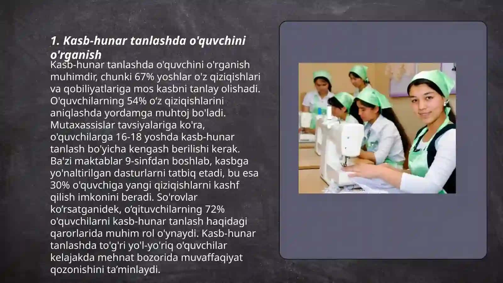 Kasb hunarga yónaltirish ishining asosiy yónalishlari va bosqichlari 3