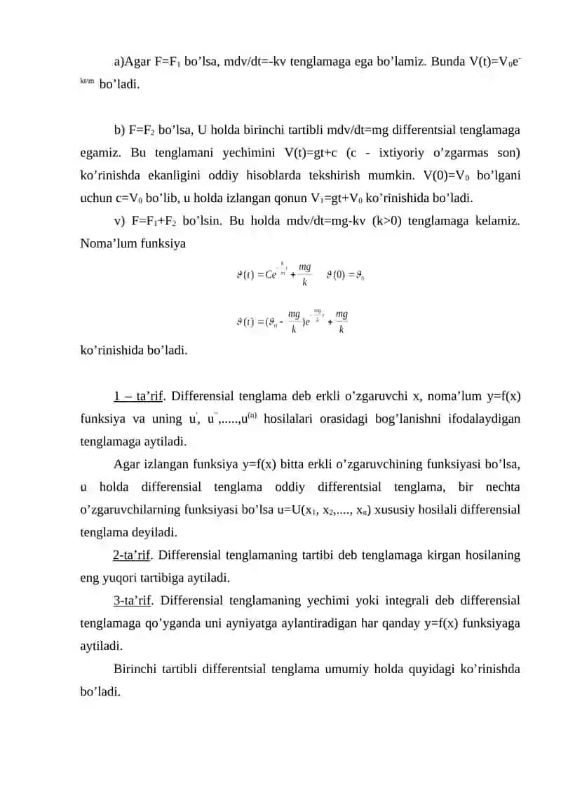 DIFFERENSIAL TUSHUNCHASI 3