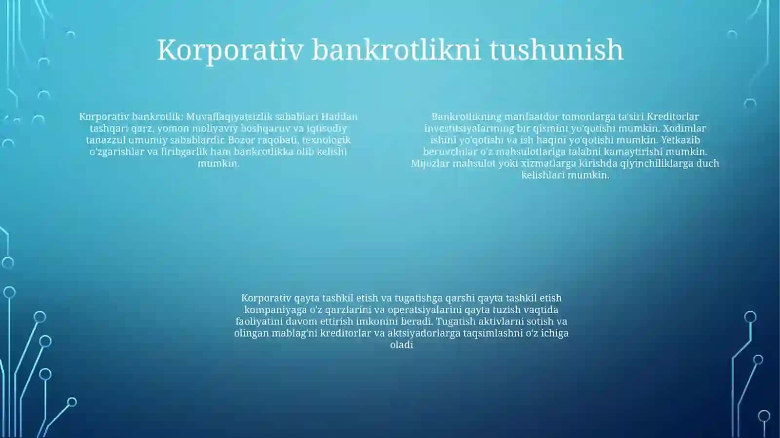 Korporatsiya Bankrotligi Va Qayta Tashkil Etilishi 3