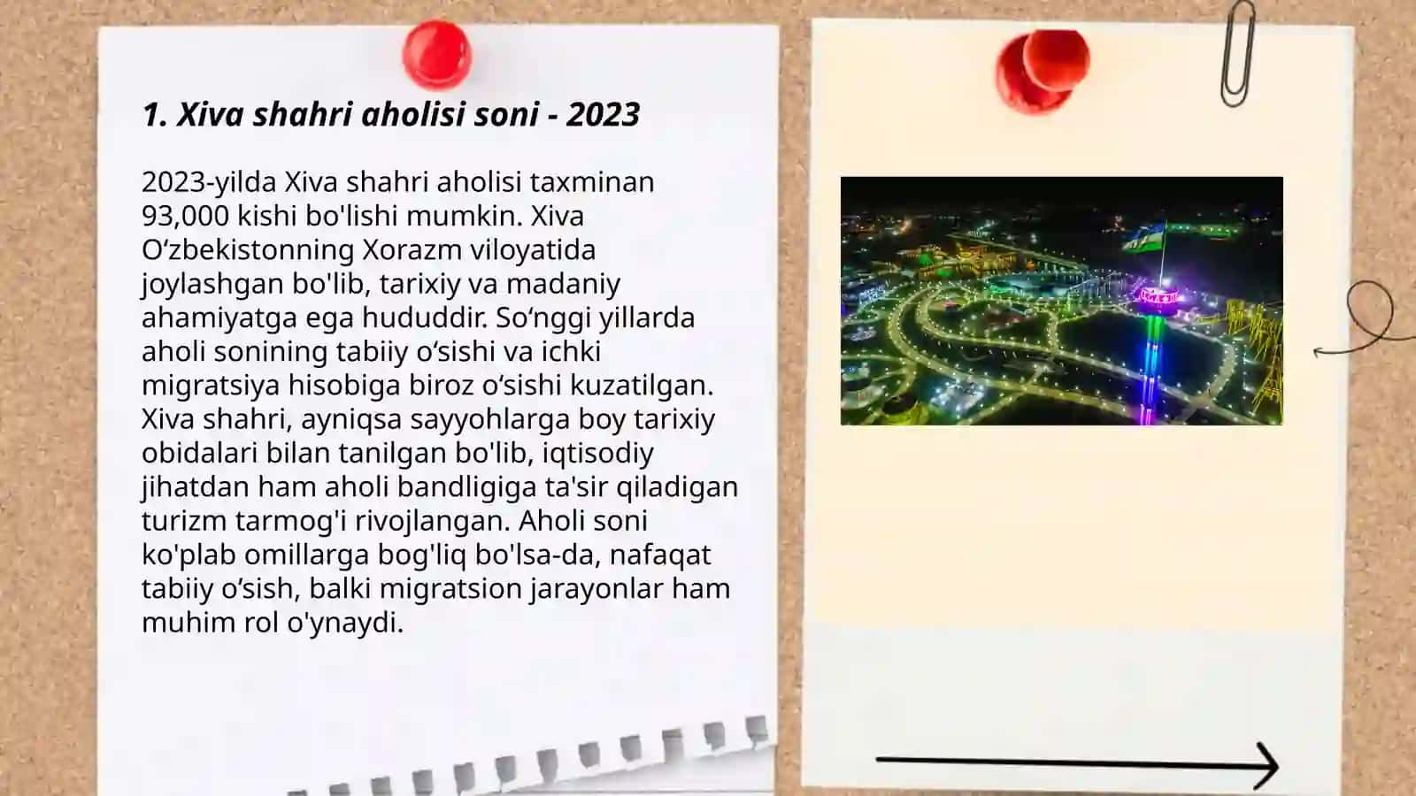 Xiva shahri haqida 2023-yildagi statistik maʼlumotlar 3