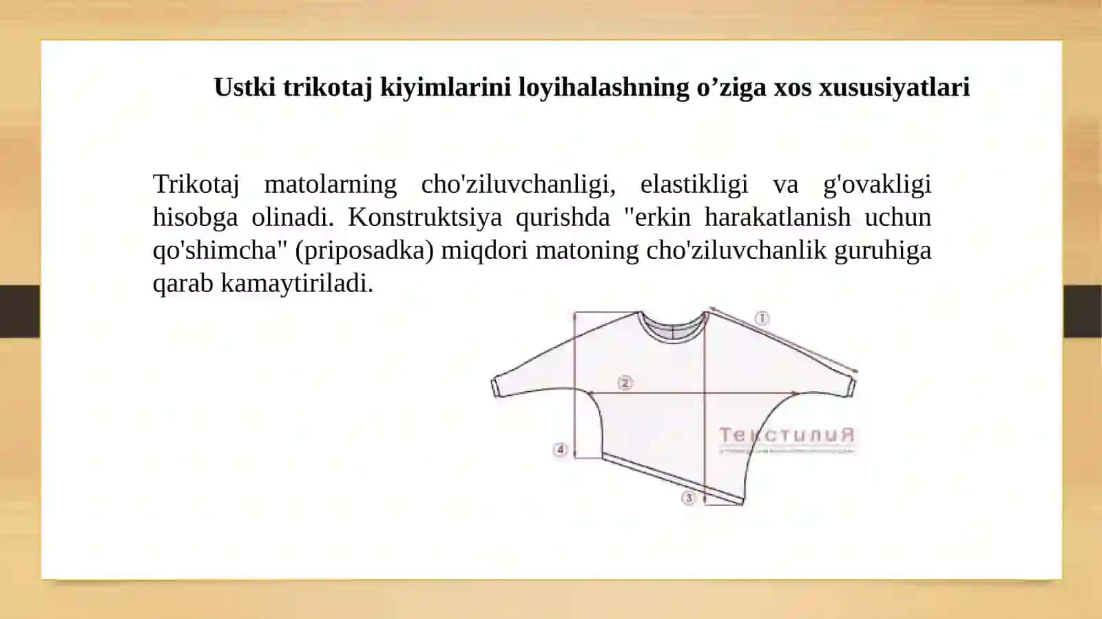 Turli materiallarda kiyimlarni konstruksiyalashning o‘ziga xos xususiyatlari 3