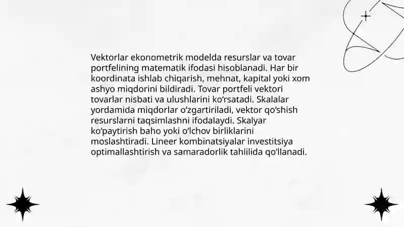 Chiziqli algebra elementlari va ularning iqtisodiyotdagi tatbiqi 3