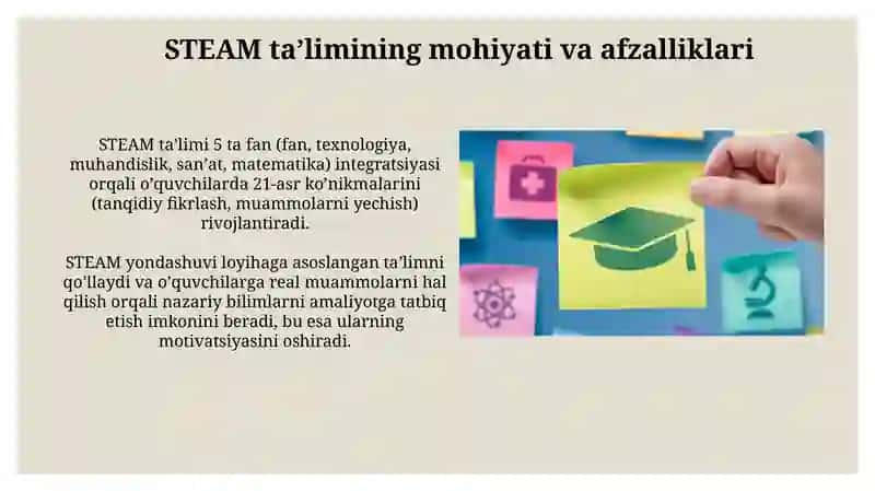 STEAM taʼlimi: mohiyati, afzalliklari va rivojlanish tarixi 3
