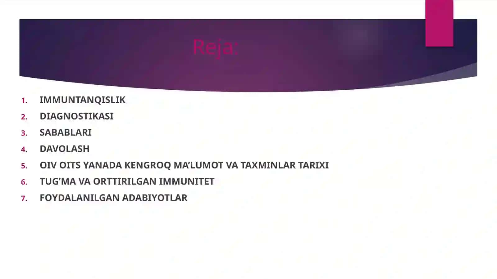 immuntanqislik holatlari(tug’ma,hayot davomida orttirilgan).Immunprofilaktikavaimmunterapiya asoslari 3