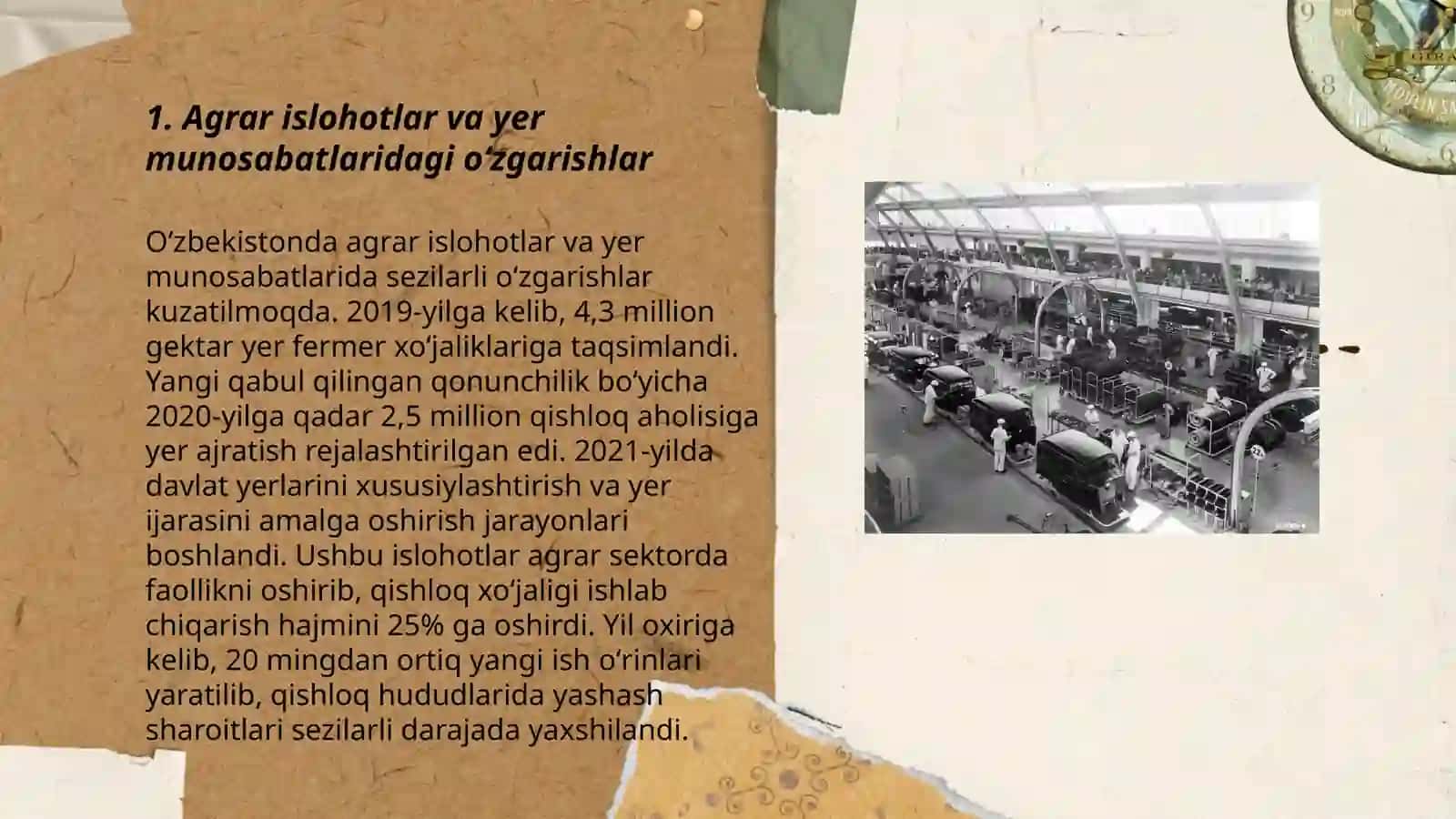 Mustaqillik yillarida qishloq xoʻjaligi va sanoat sohasidagi oʻzgarishlar 3