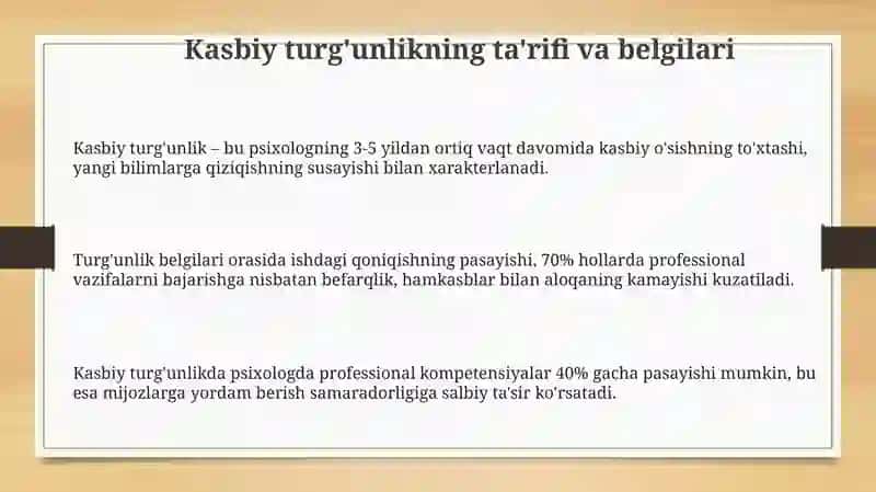 Psixolog kasbiy faoliyatida professional stagnatsiya 3