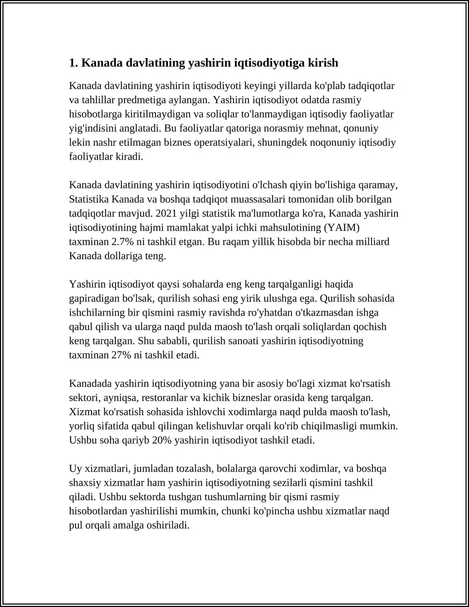 KANADA DAVLATINING XUFYONA IQTISODIYOTI HAQIDA 3