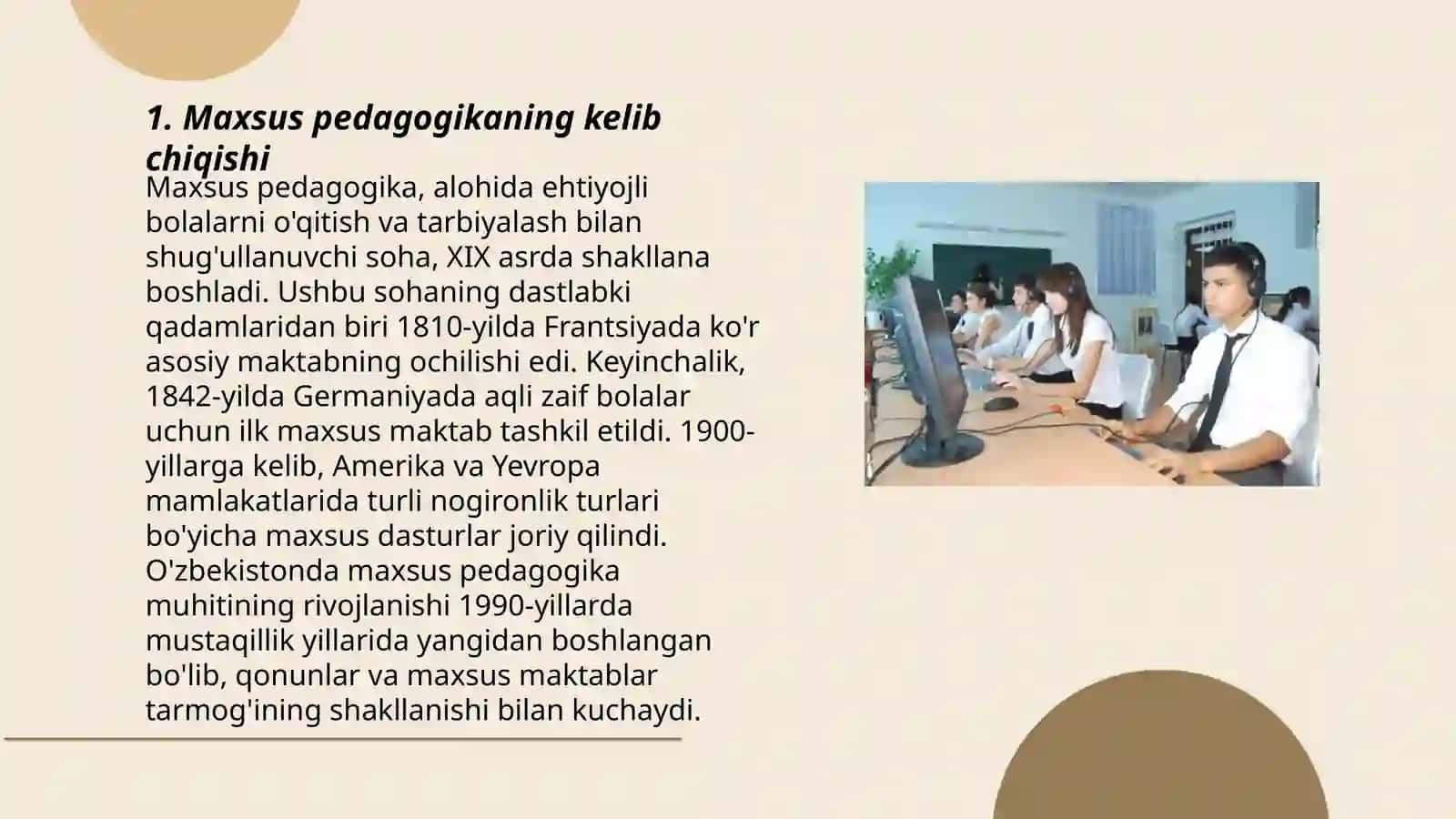 Maxsus pedagogika va maxsus psixologiyaning rivojlanish tarixi 3