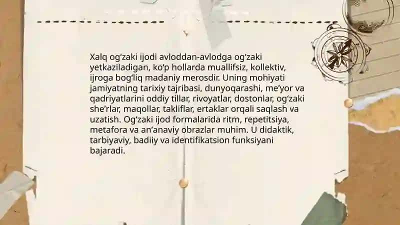 Xalq ogʻzaki ijodi haqida 3