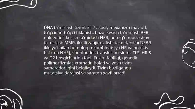 Organizmning mutagen tasirga chidamliligi 3