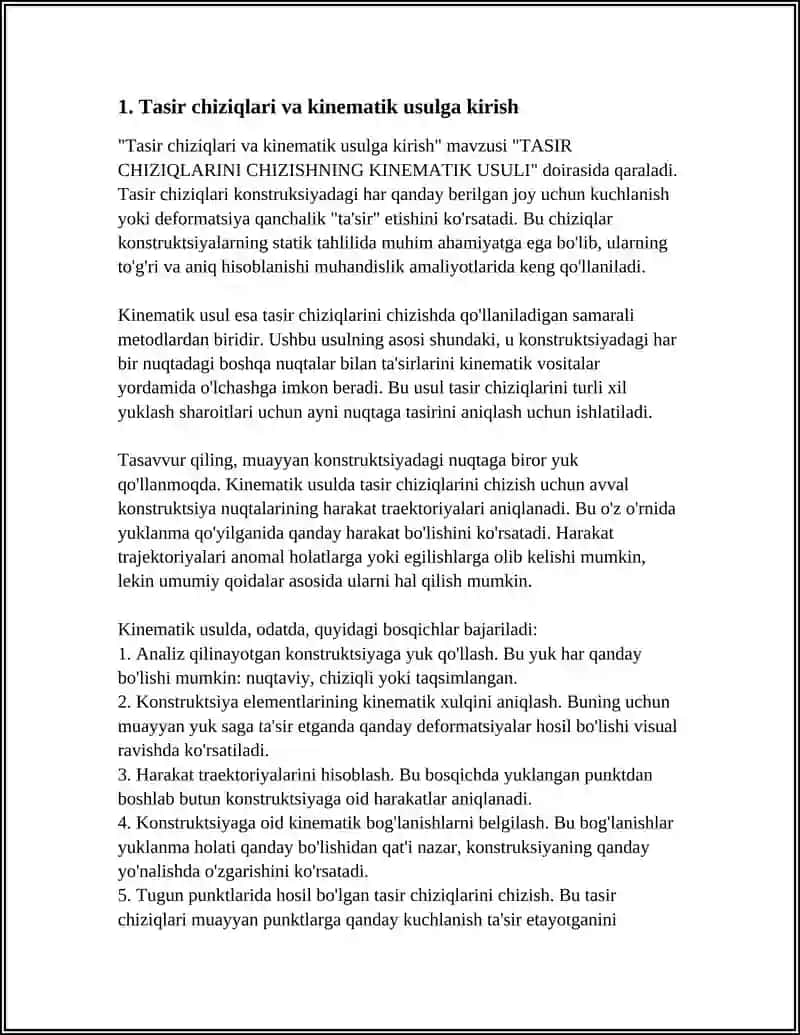 TASIR CHIZIQLARINI CHIZISHNING KINEMATIK USULI 3