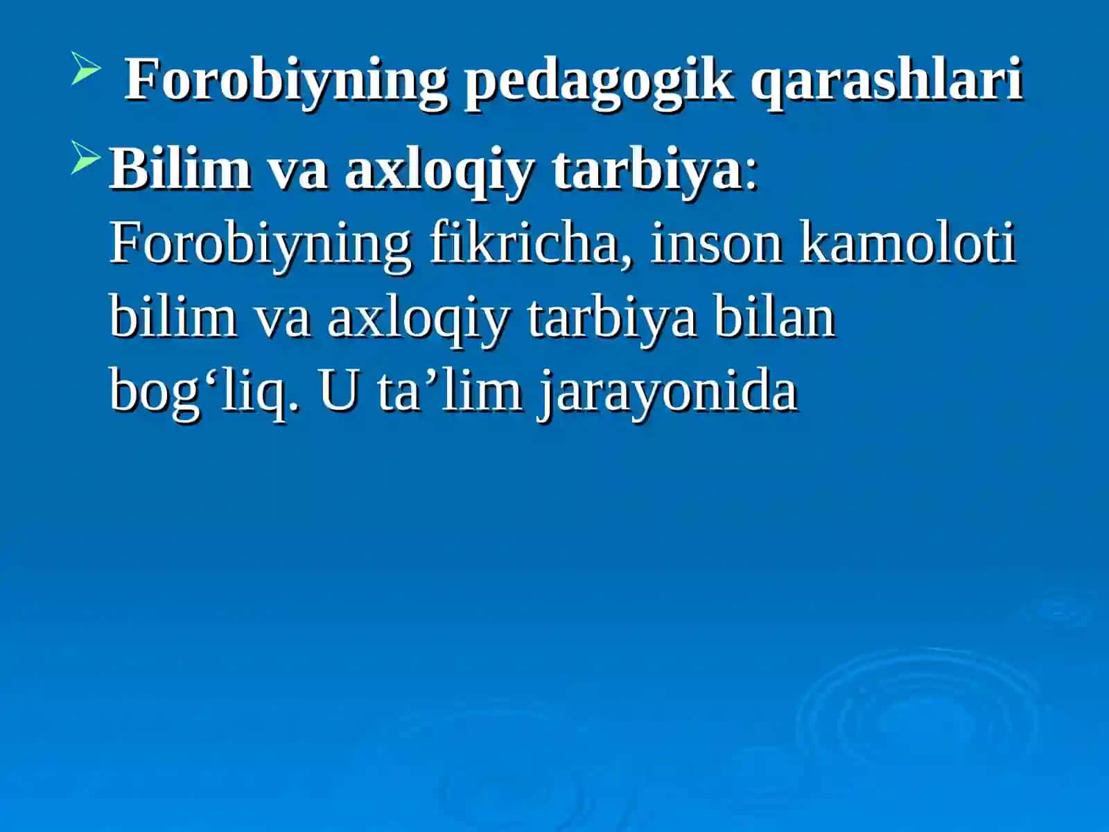 3-MA’RUZA Abu Nasr Forobiy va Abu Ali Ibn Sinoning pedagogik g’oyalari 3
