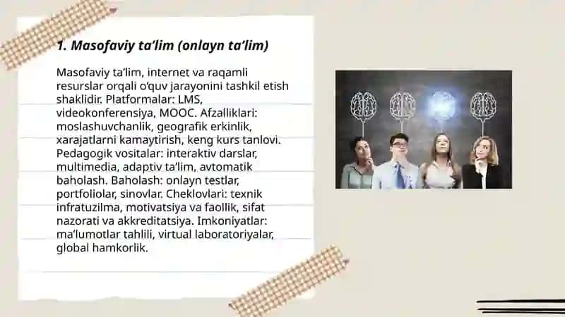 Taʼlimni tashkil etishning zamonaviy shakillari 3