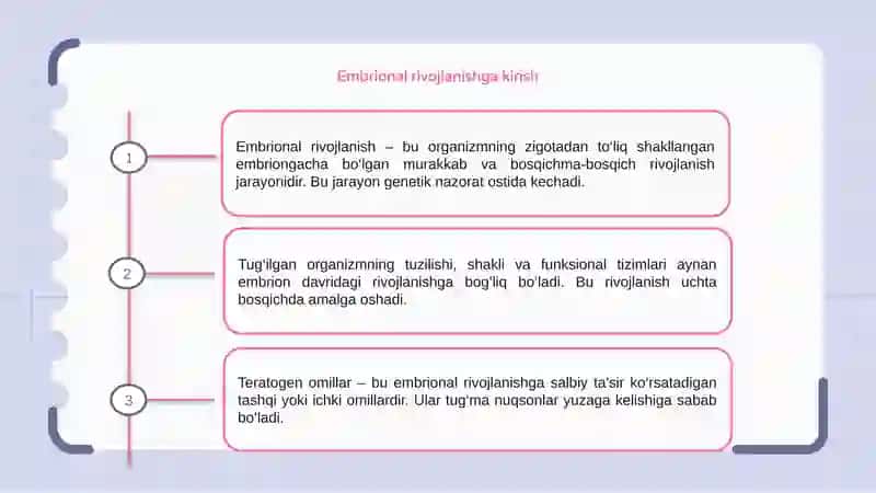 Embrional rivojlanishning umumiy qonuniyatlari (Embrioegenez) 3