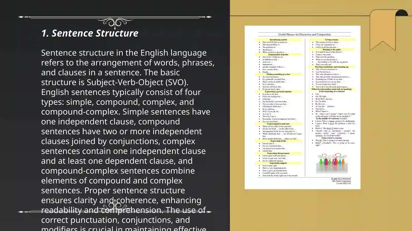 Sentence Structure in English 3