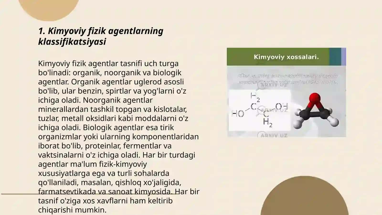 Kiimyoviyva fizik agentlarning toksikligi 3