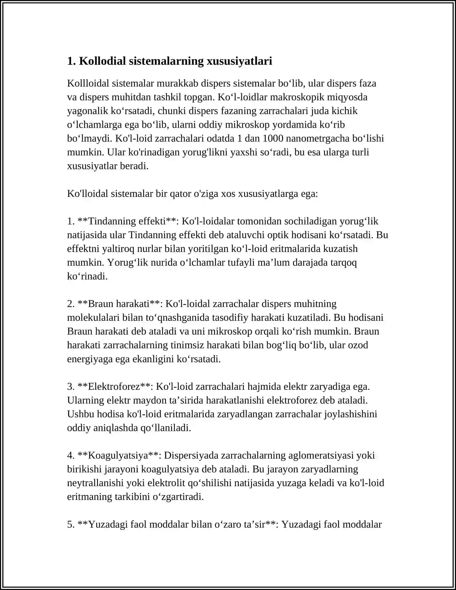 KOLLOID SISTEMALARNI DIALIZ YO'LI BILAN TOZALASH.GEMODIALIZNI O'TKAZISHDA KIMYONING AHAMIYATI 3