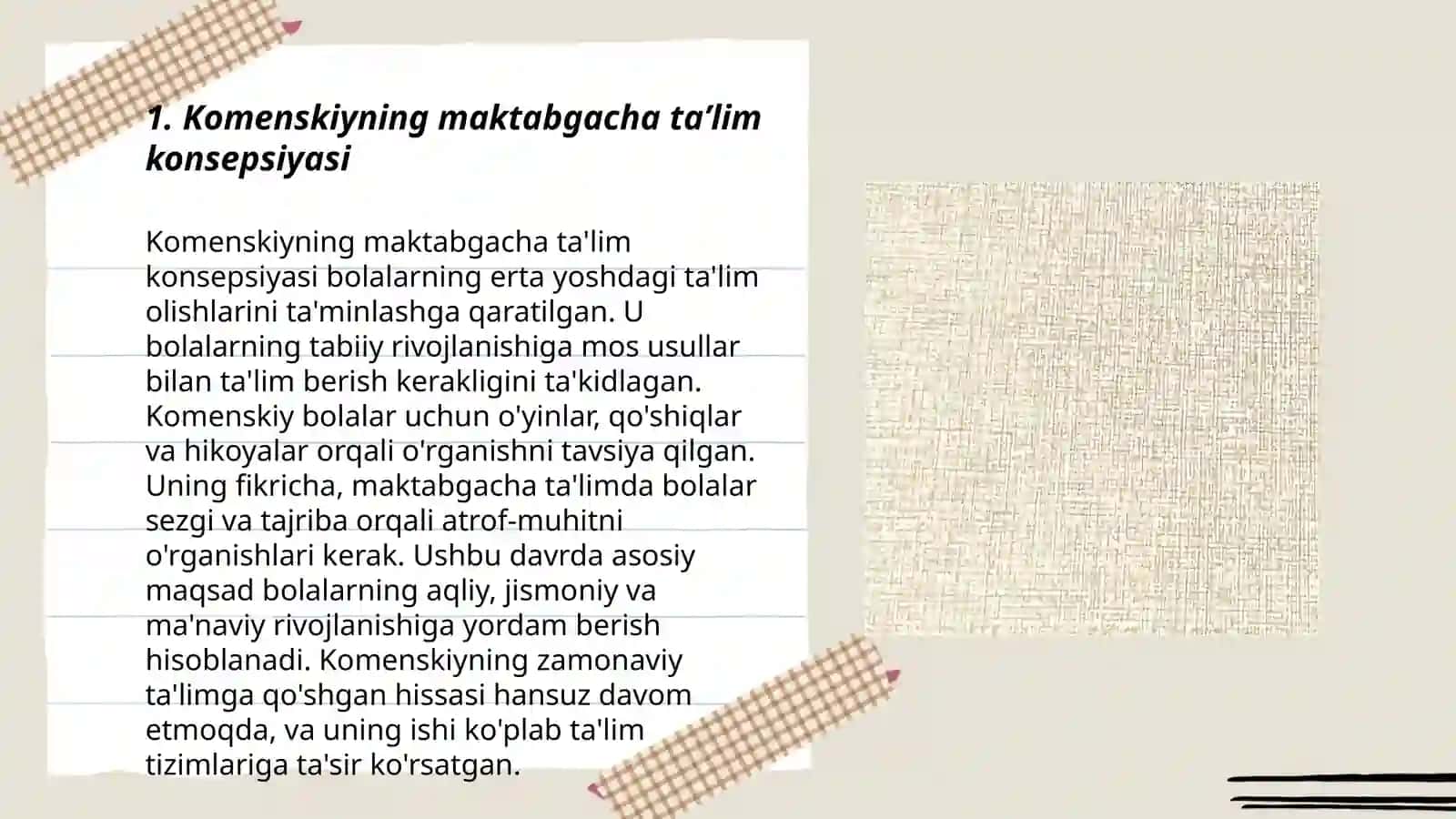 Komenskiyning maktabgacha ta'lim konsepsiyasi 3